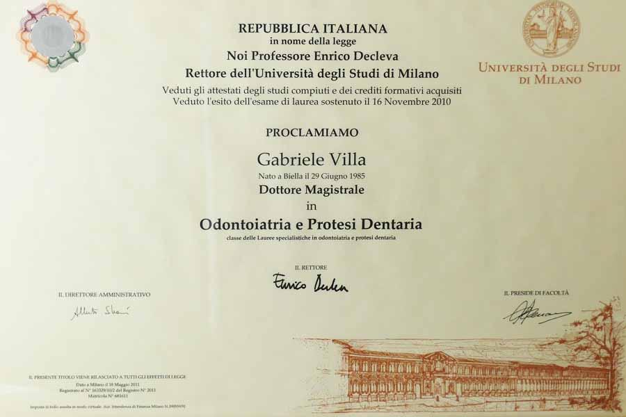 laurea odontoiatria