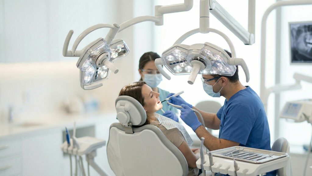 Sala operatoria odontoiatrica moderna e attrezzata