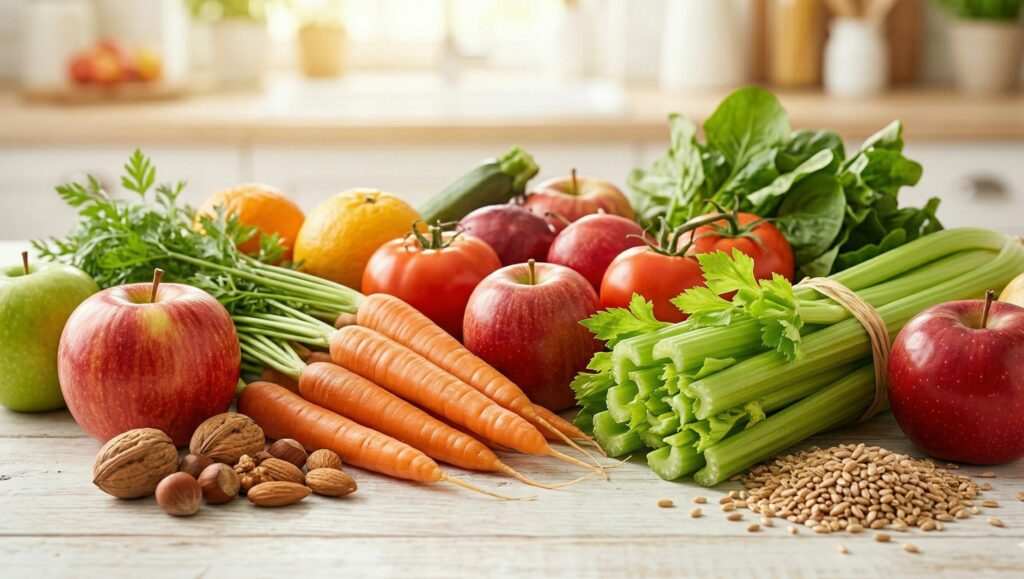 Cibi sani e frutta fresca utili per prevenire la formazione della carie