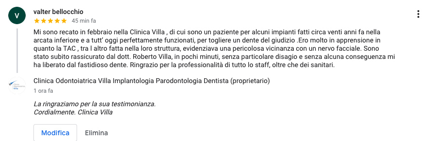 recensione implantologia dentale valter